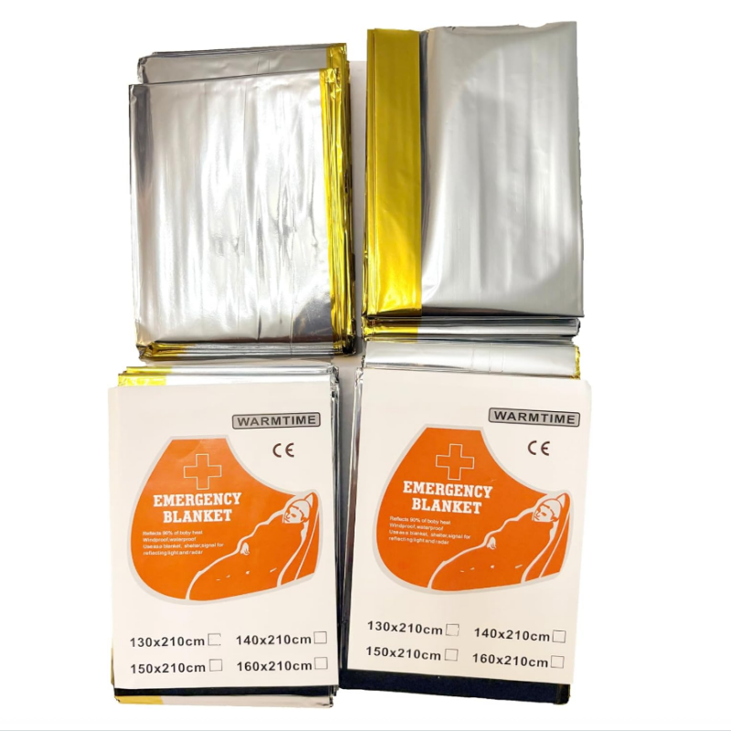Emergency Mylar Tent - Lot de 4 couvertures thermiques d'urgence